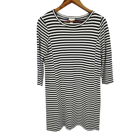 J. Crew factory blue and white striped dress size m - Picture 1 of 11